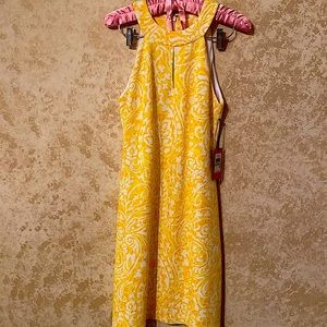 NWT Vince Camuto summer Shift/Yellow sleeveless Dress/ size 8